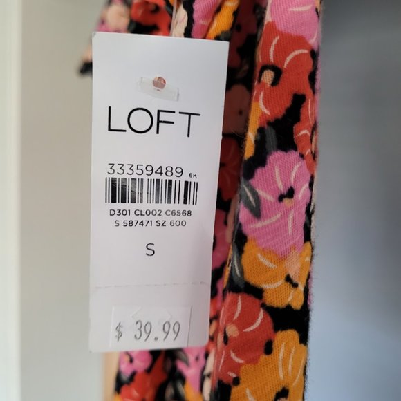 LOFT FLORAL PRINT SUMMER TOP SIZE S - Picture 2 of 4